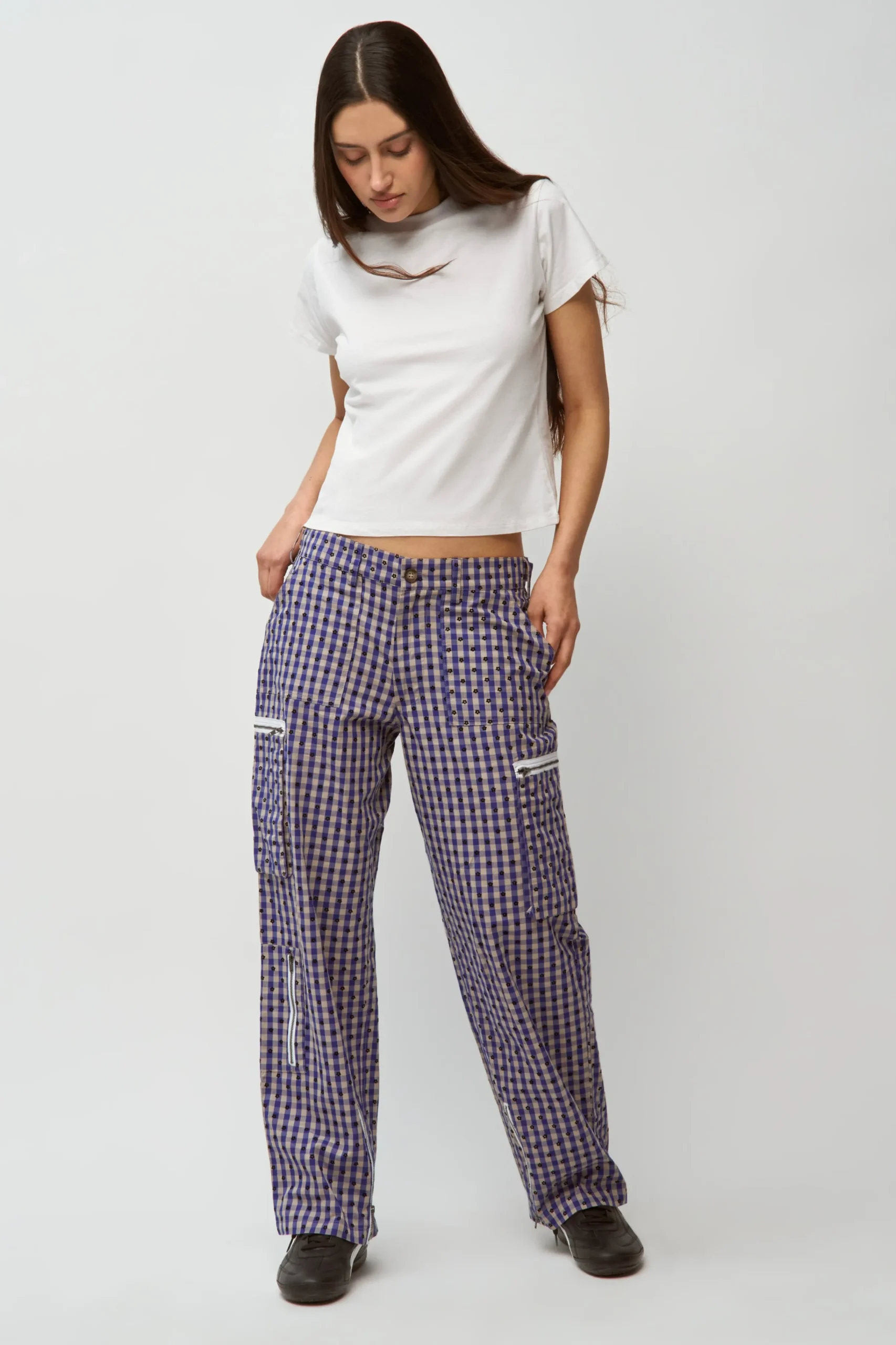 GUIZIO Adrian Gingham Pant- Pants