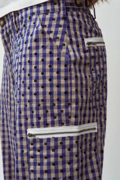 GUIZIO Adrian Gingham Pant- Pants