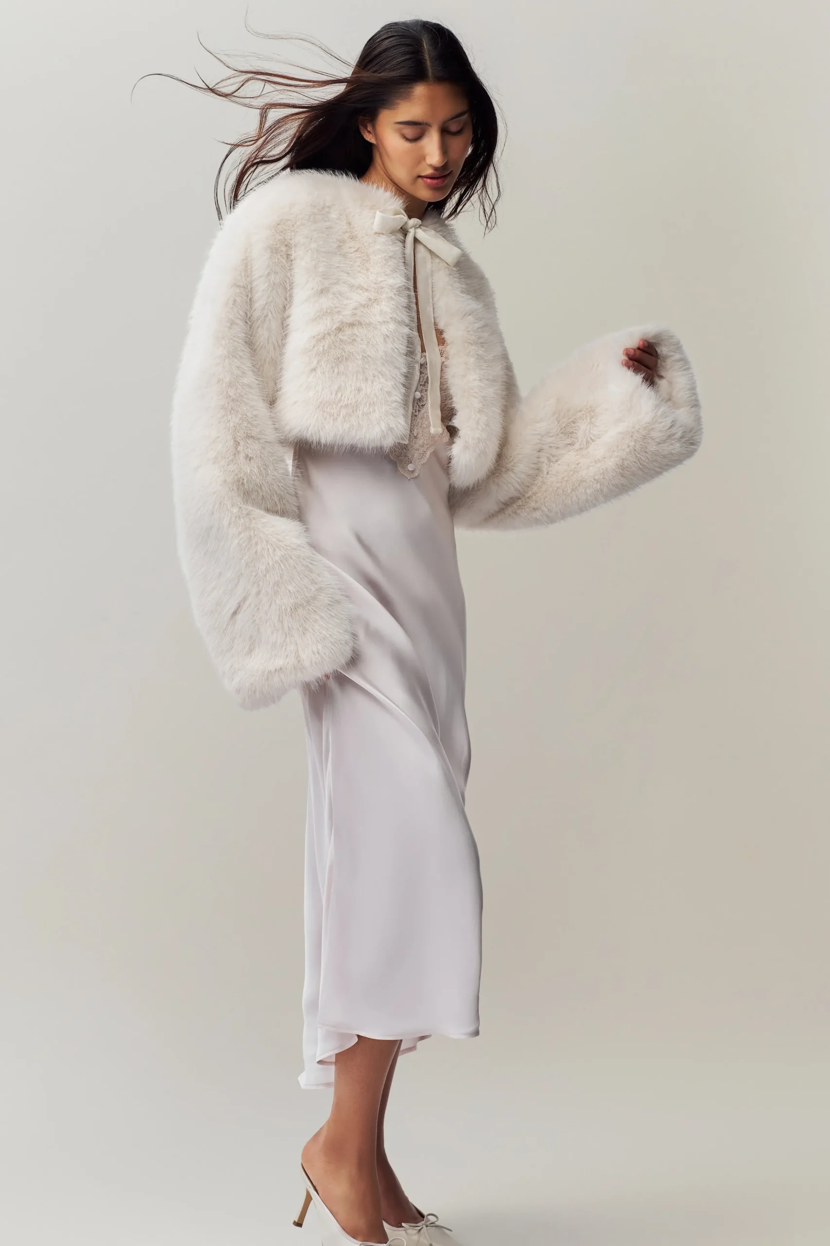 GUIZIO Alyana Faux Fur Jacket- Jackets