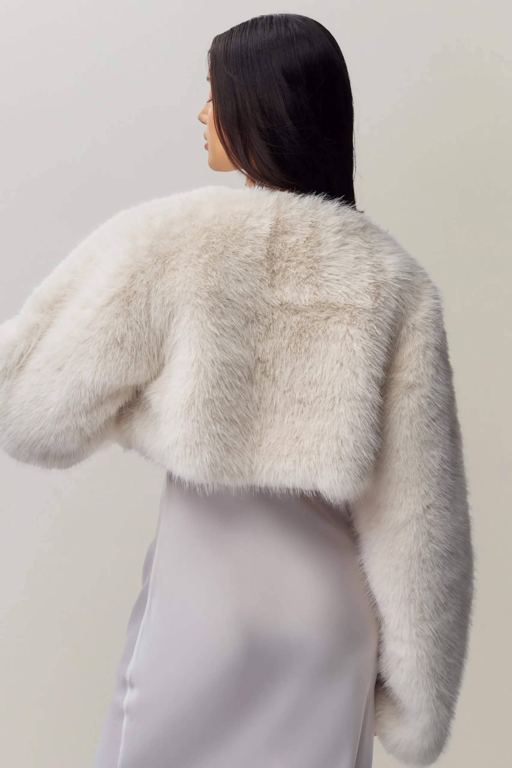 GUIZIO Alyana Faux Fur Jacket- Jackets