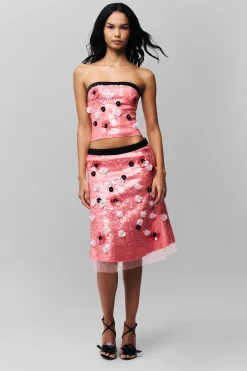 GUIZIO Ambroise Sequin Tube Top- Tops
