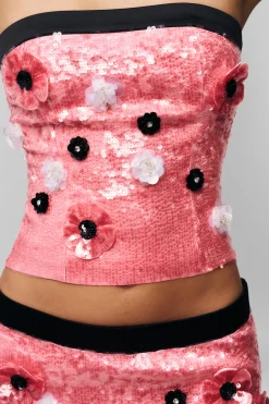GUIZIO Ambroise Sequin Tube Top- Tops