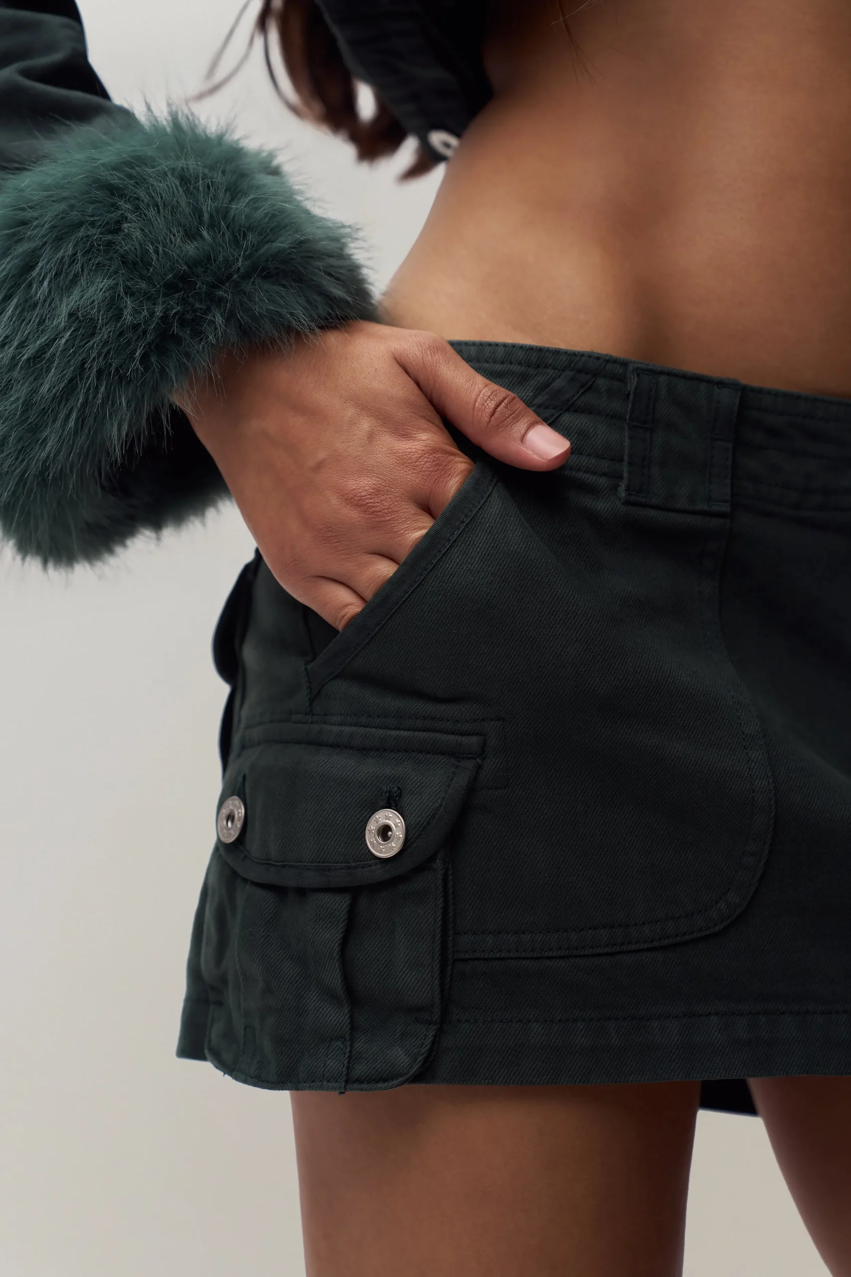 GUIZIO Anais Cargo Mini Skirt- Mini Skirts|Skirts