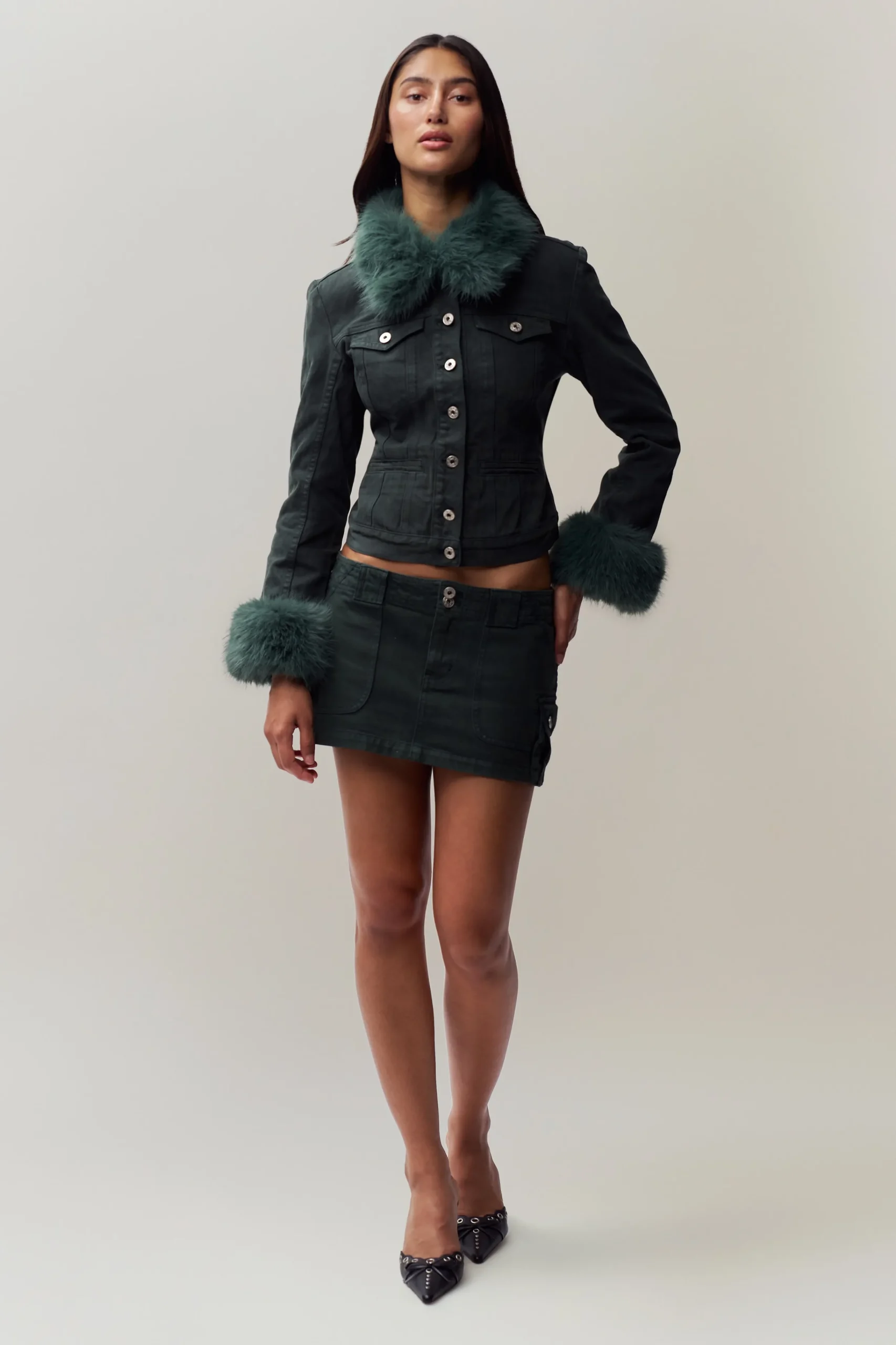 GUIZIO Anais Cargo Mini Skirt- Mini Skirts|Skirts