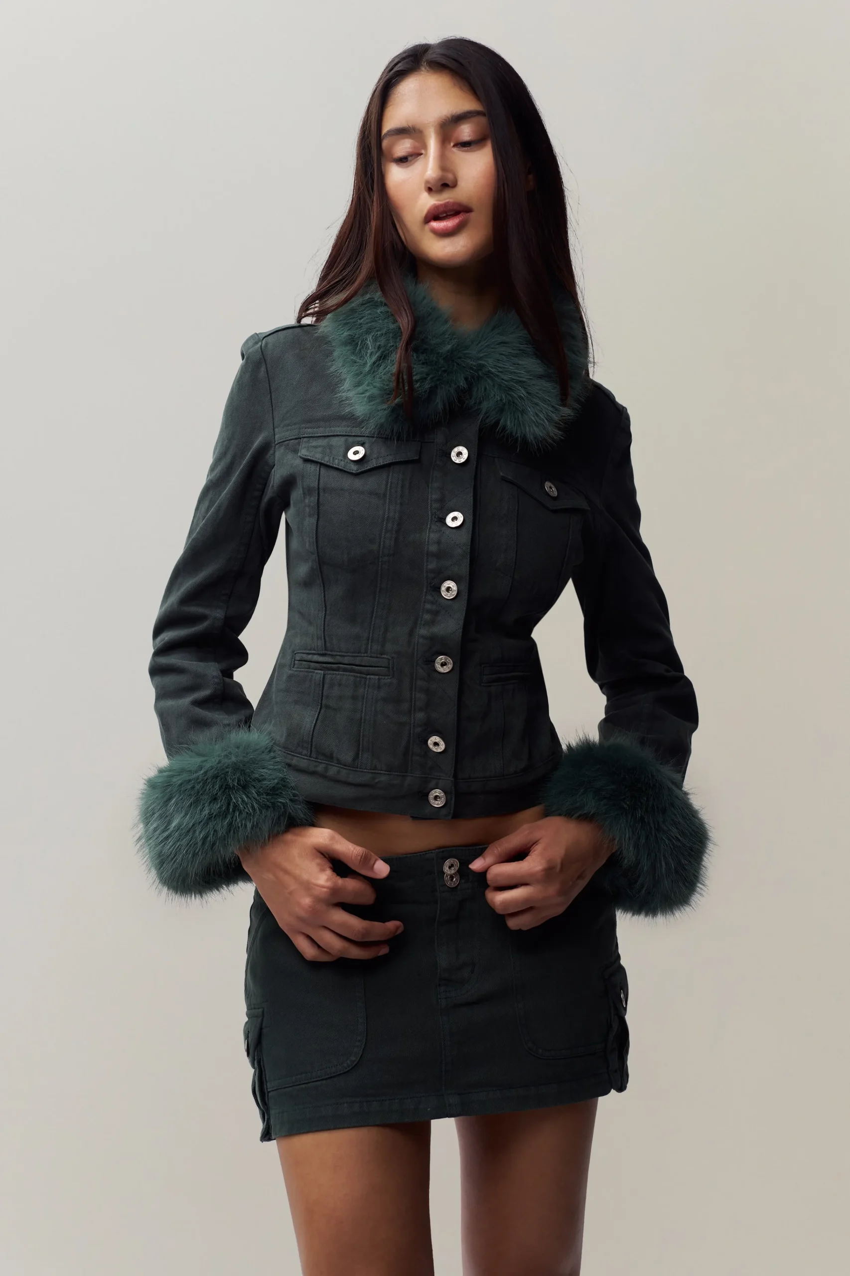 GUIZIO Anais Cargo Mini Skirt- Mini Skirts|Skirts