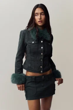 GUIZIO Ares Faux Fur Jacket- Jackets