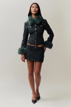 GUIZIO Ares Faux Fur Jacket- Jackets
