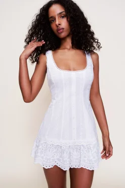 GUIZIO Aylin Eyelet Dress- Mini Dresses|Dresses