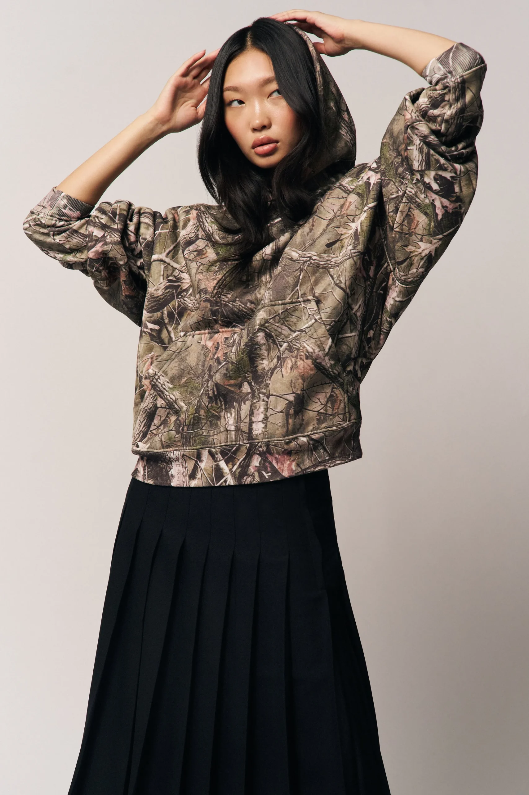 GUIZIO Camo Sweatshirt- Sweaters|Sweatshirts & Hoodies