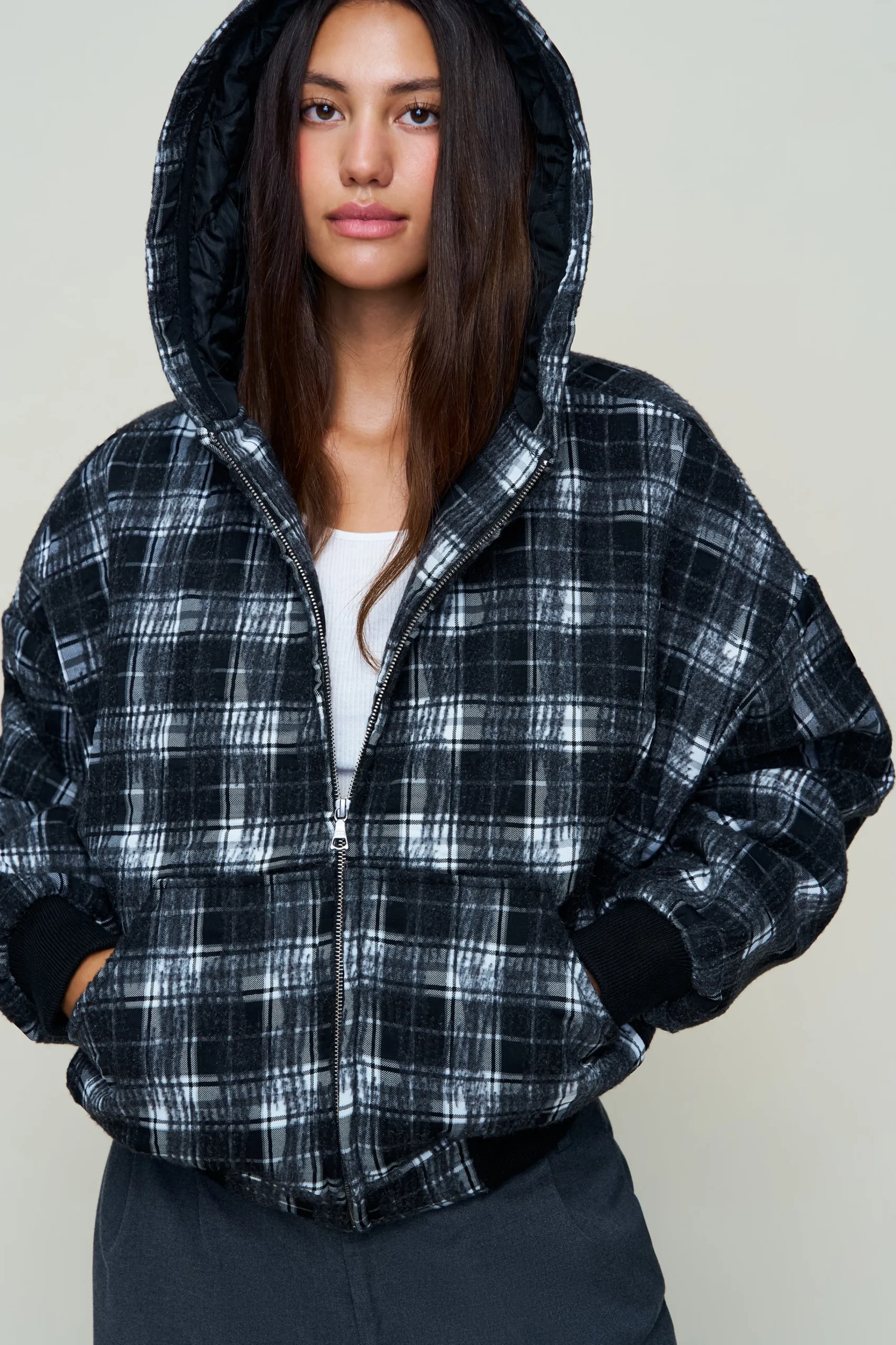 GUIZIO Charli Hooded Quilted Jacket- Jackets