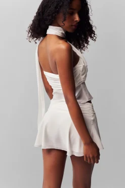 GUIZIO Chiffon Slit Mini Skirt- Mini Skirts|Skirts