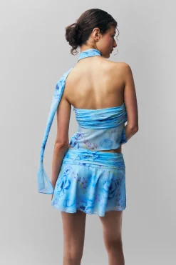 GUIZIO Chiffon Wrap Around Top- Tops