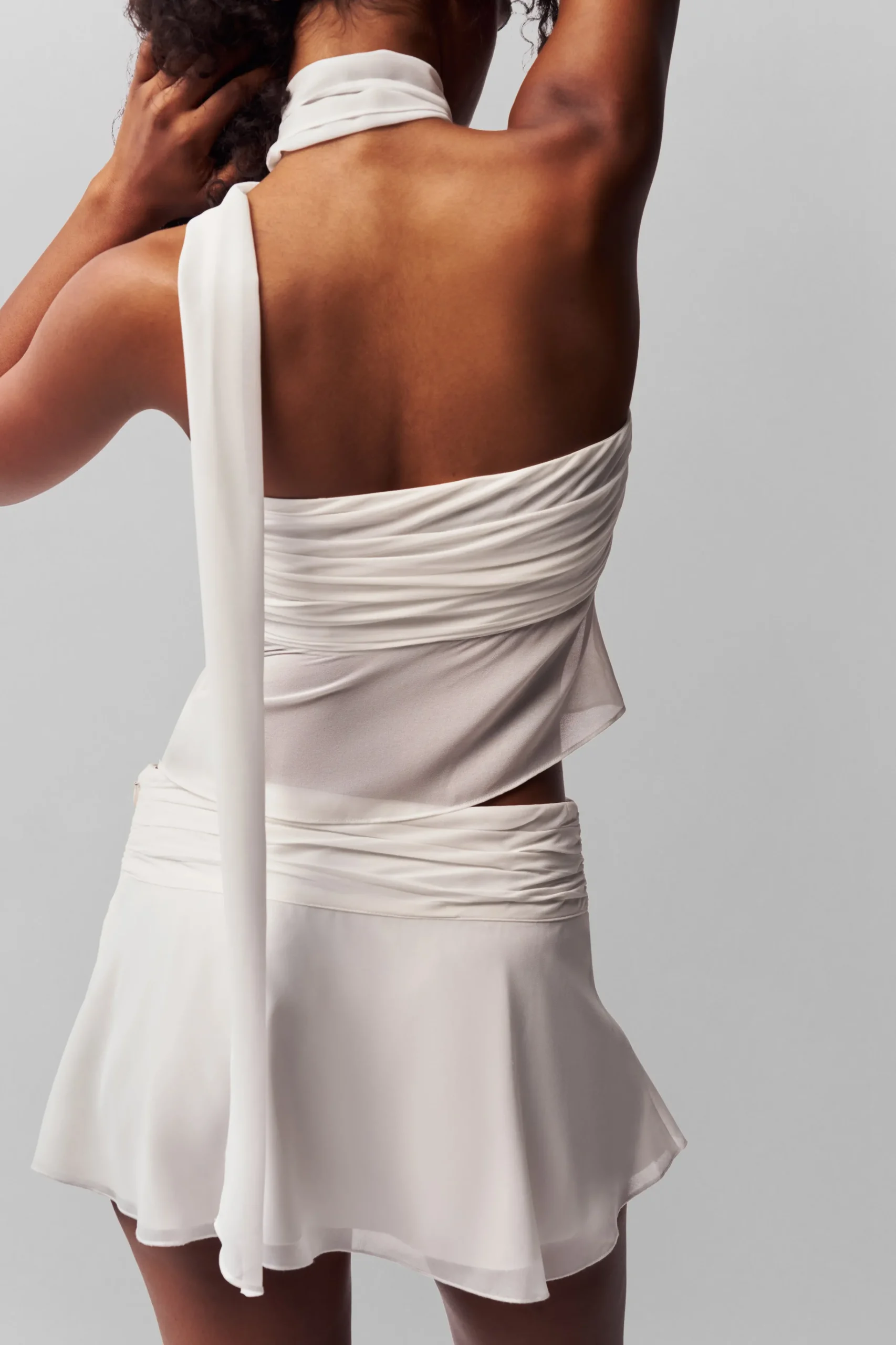 GUIZIO Chiffon Wrap Around Top- Sleeveless Tops|Tops