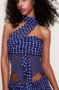 GUIZIO Chiffon Wrap Around Top- Sleeveless Tops|Tops