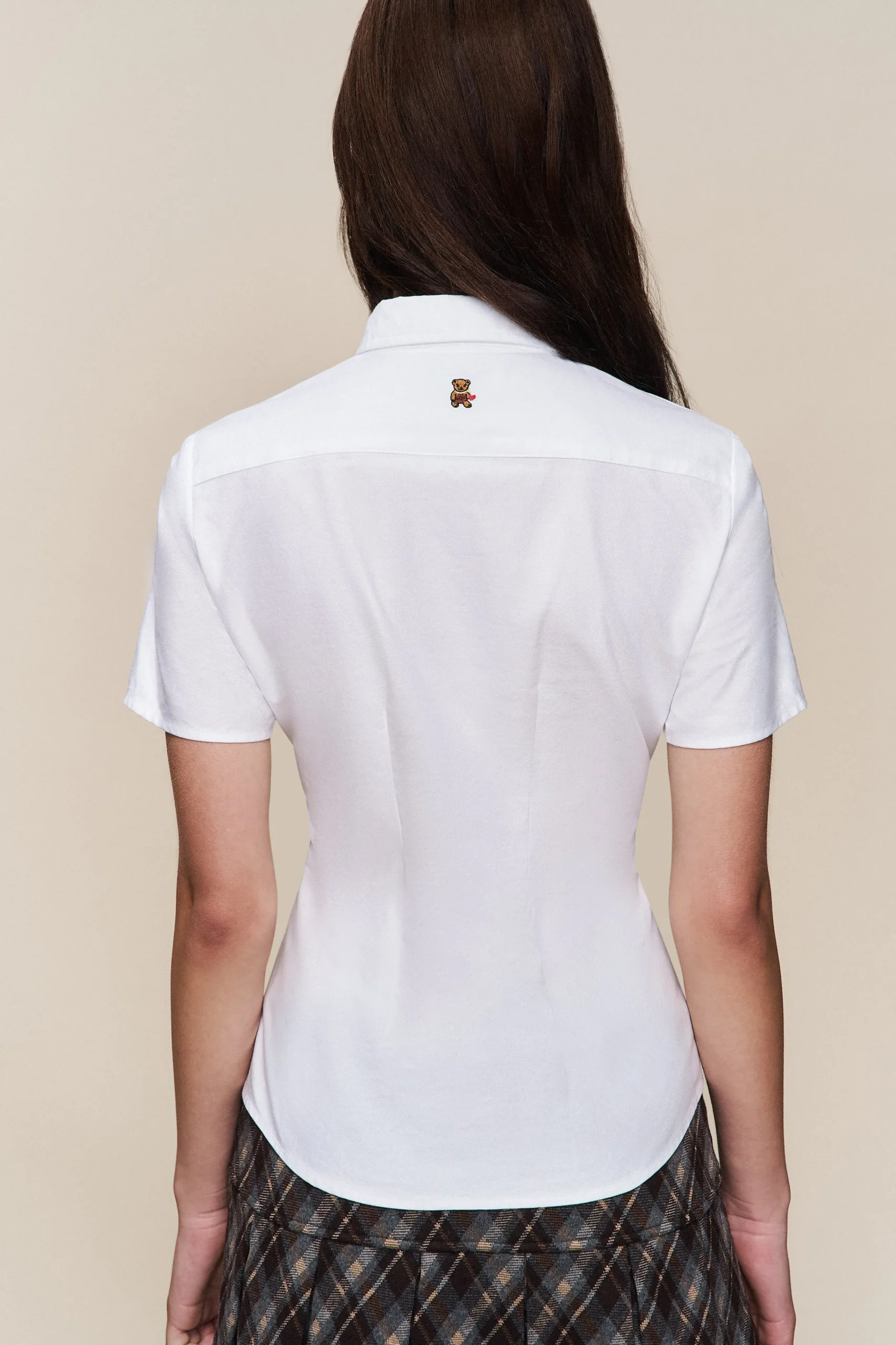 GUIZIO Classic Short Sleeve Oxford- Short Sleeve Tops|Tops