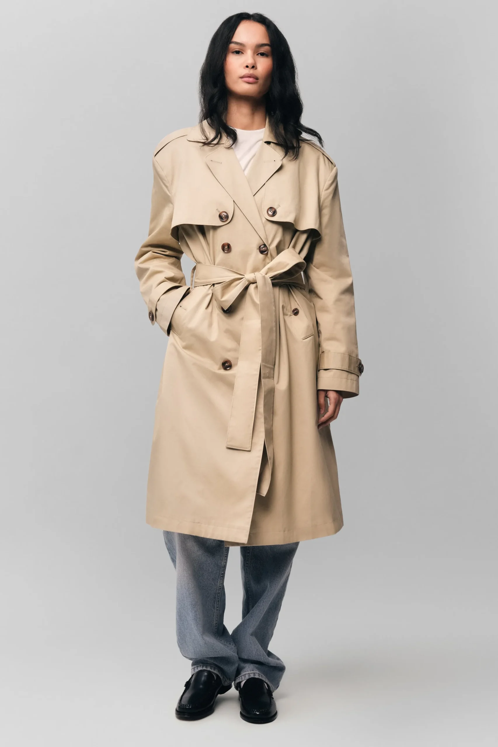 GUIZIO Classic Trench Coat- Jackets