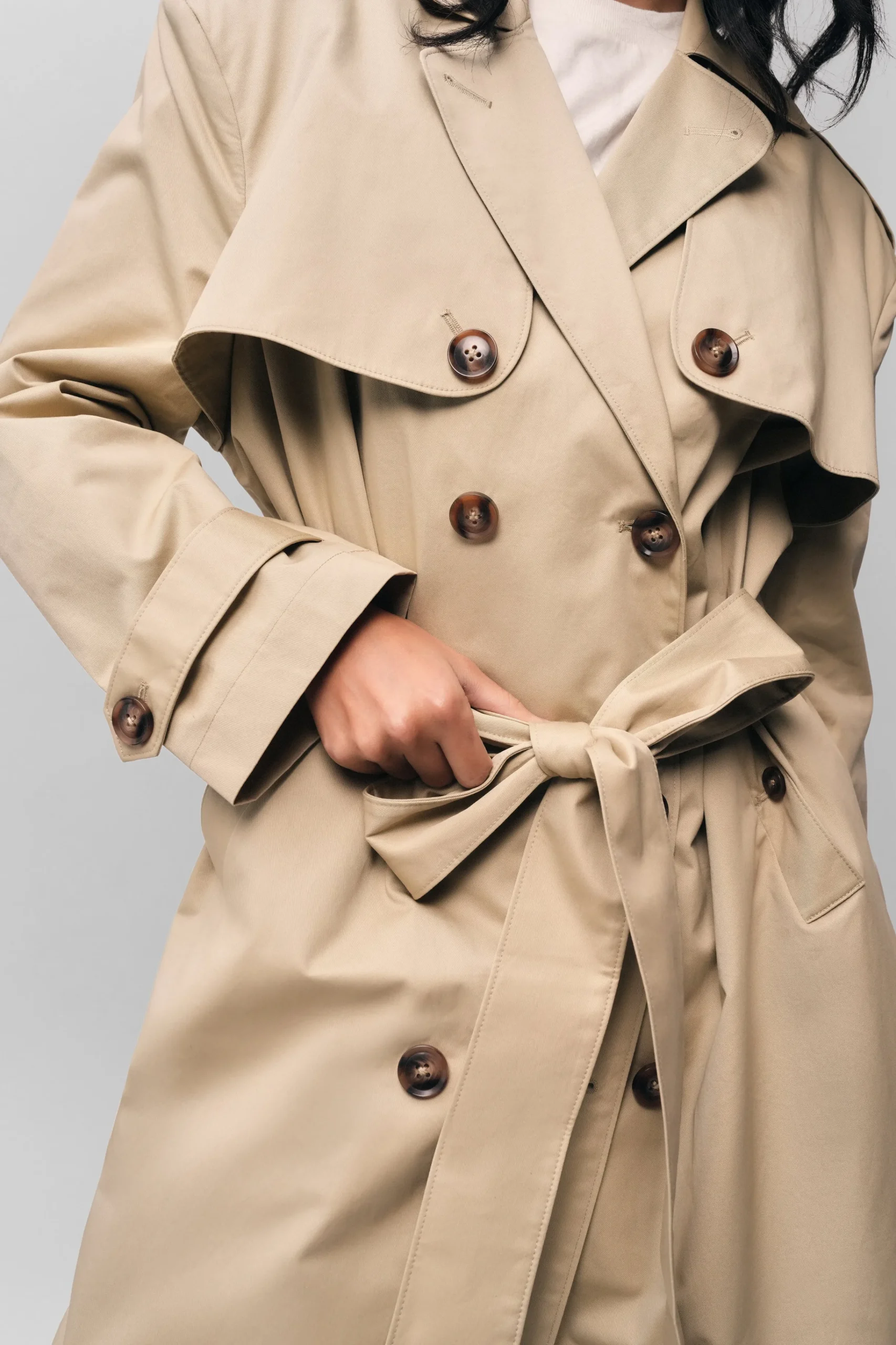 GUIZIO Classic Trench Coat- Jackets