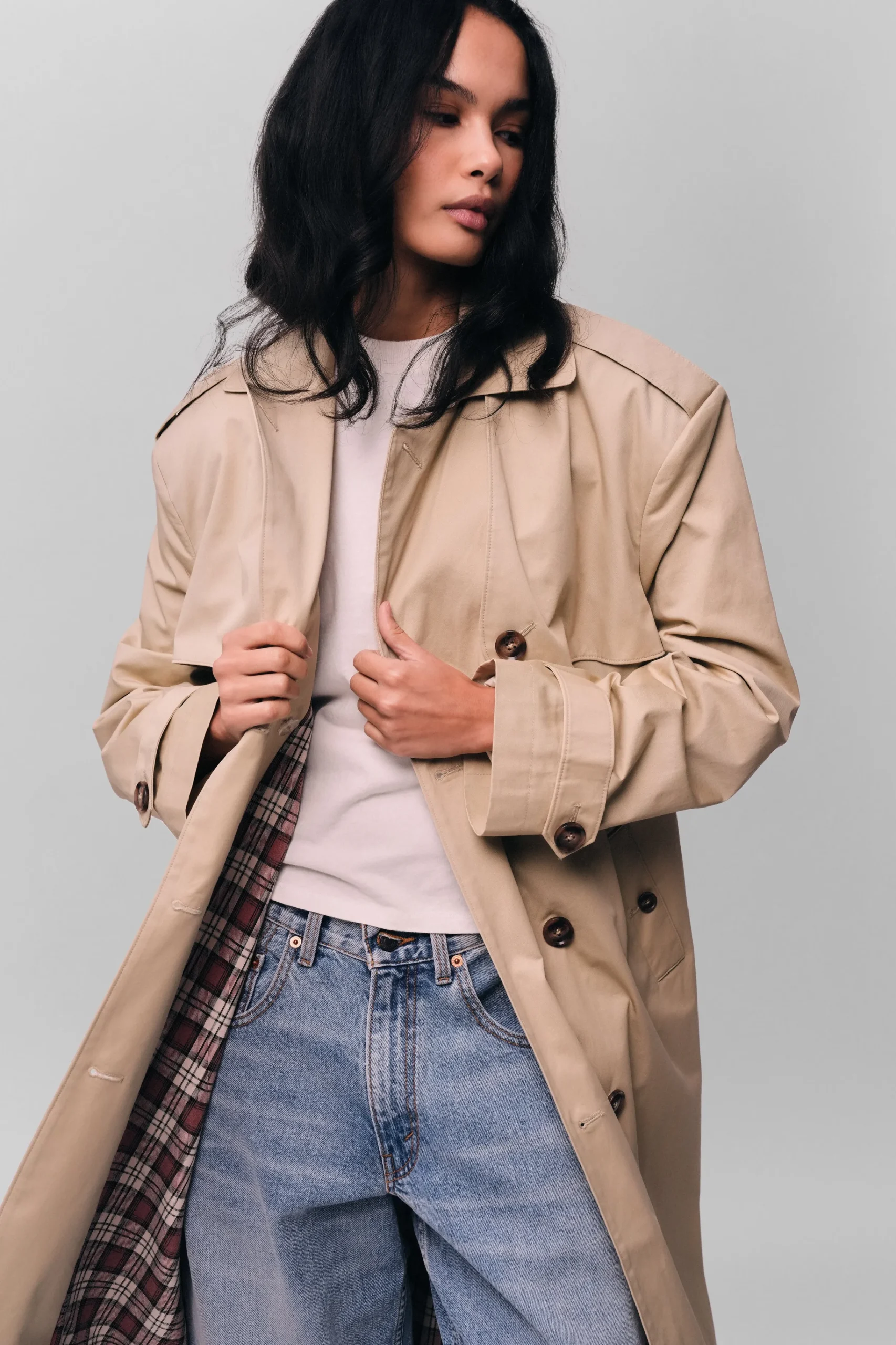 GUIZIO Classic Trench Coat- Jackets
