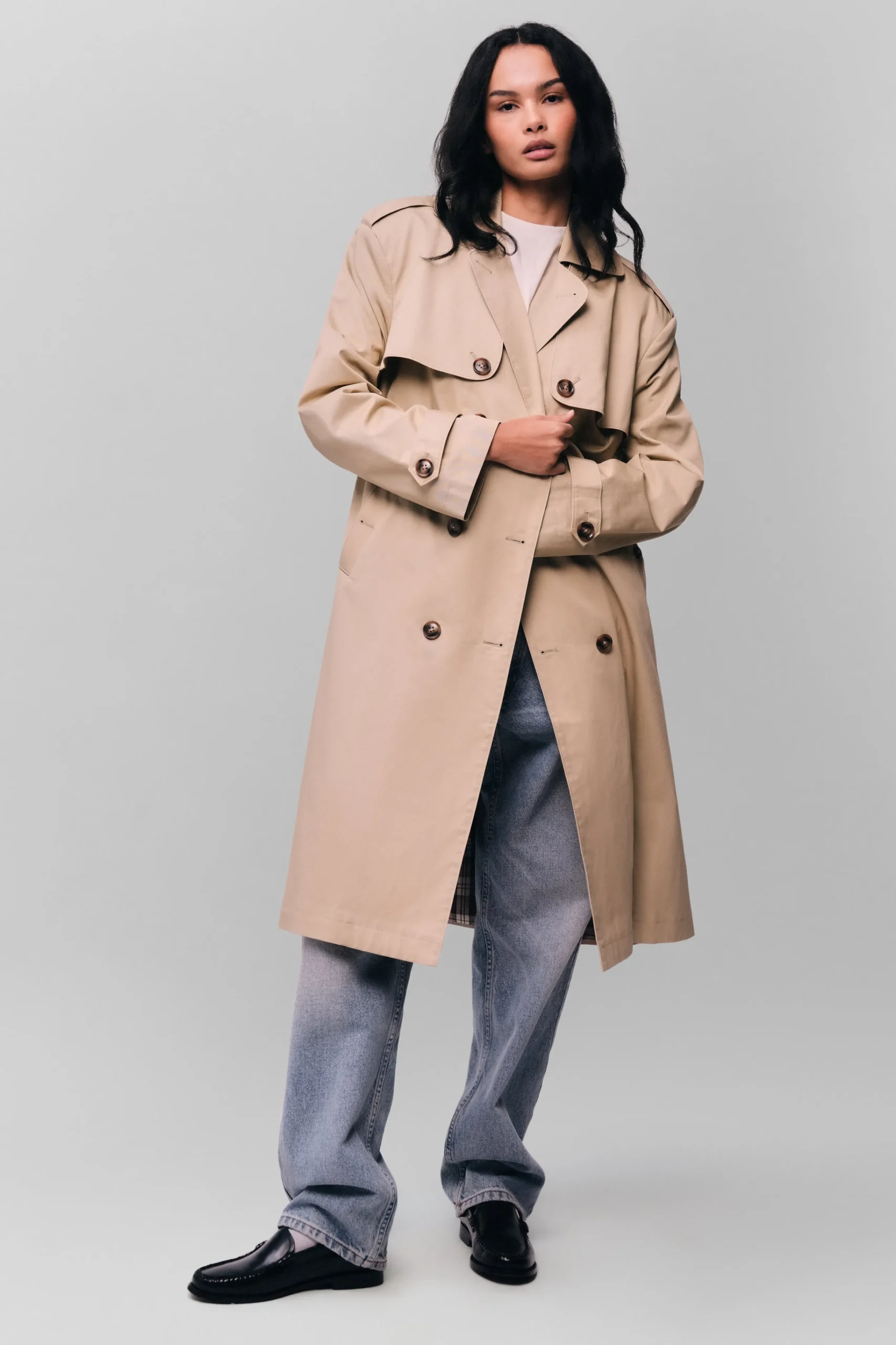 GUIZIO Classic Trench Coat- Jackets