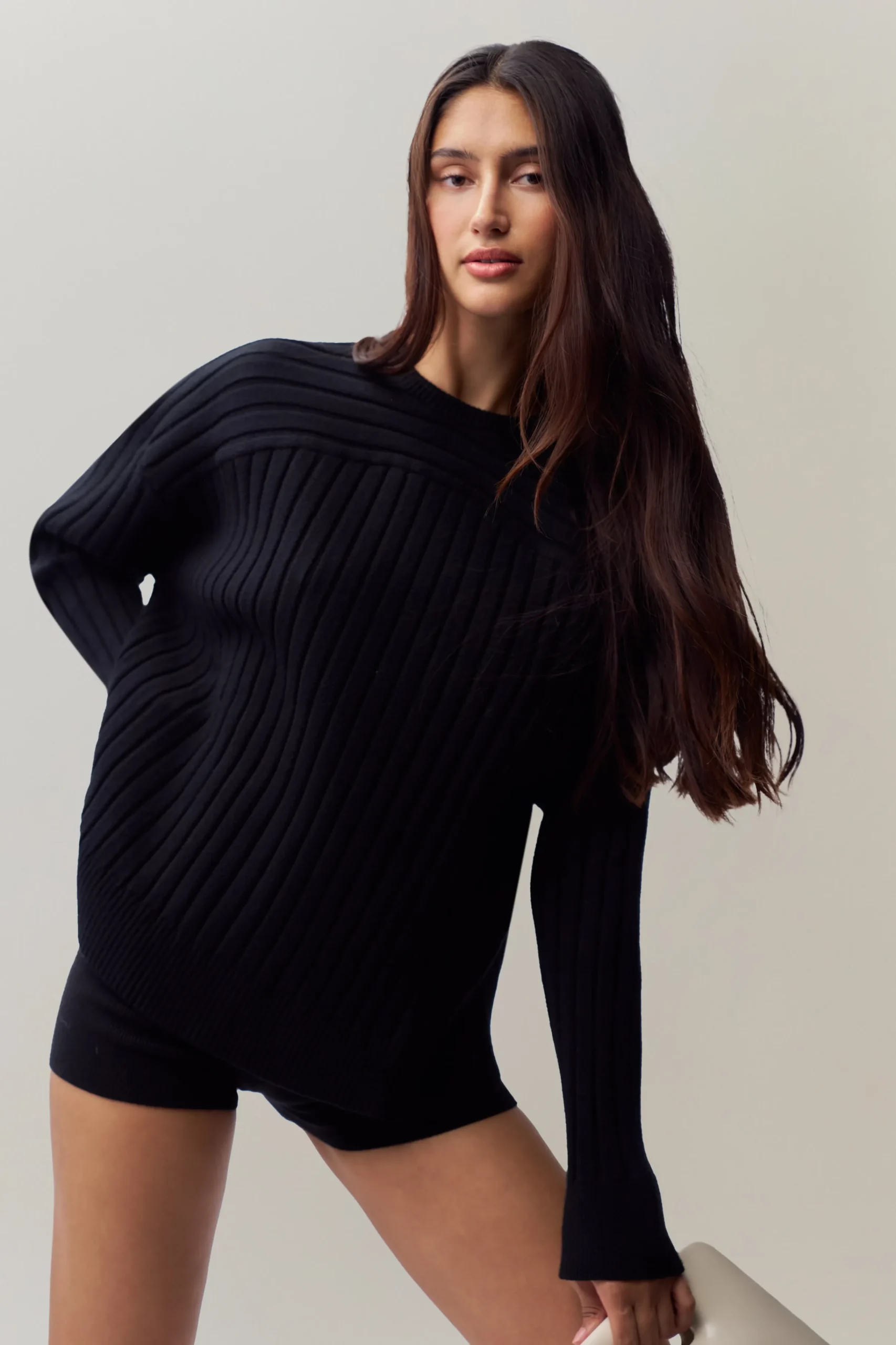 GUIZIO Cleon Rib Knit Pullover- Sweaters|Knitwear