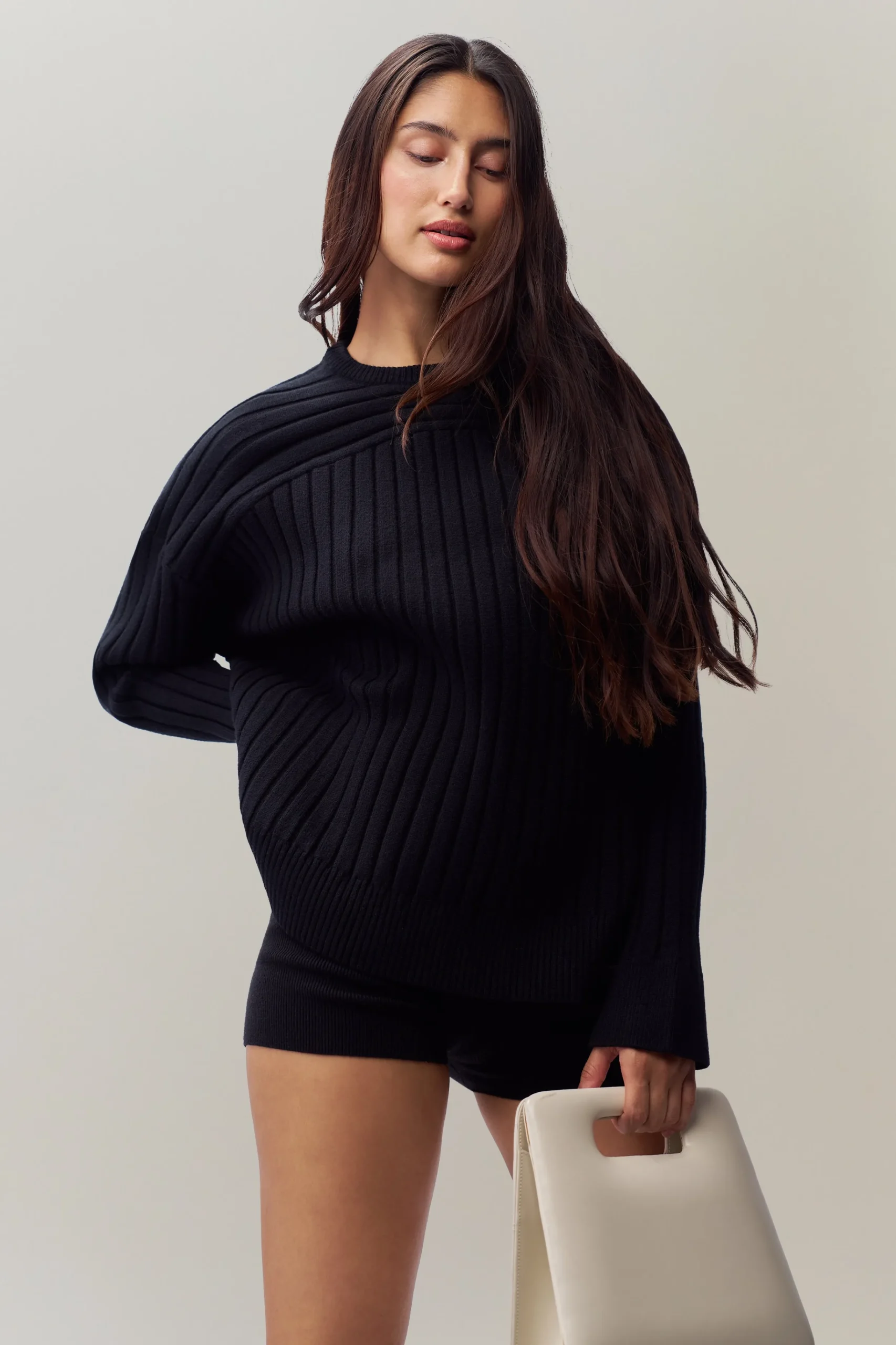 GUIZIO Cleon Rib Knit Pullover- Sweaters|Knitwear