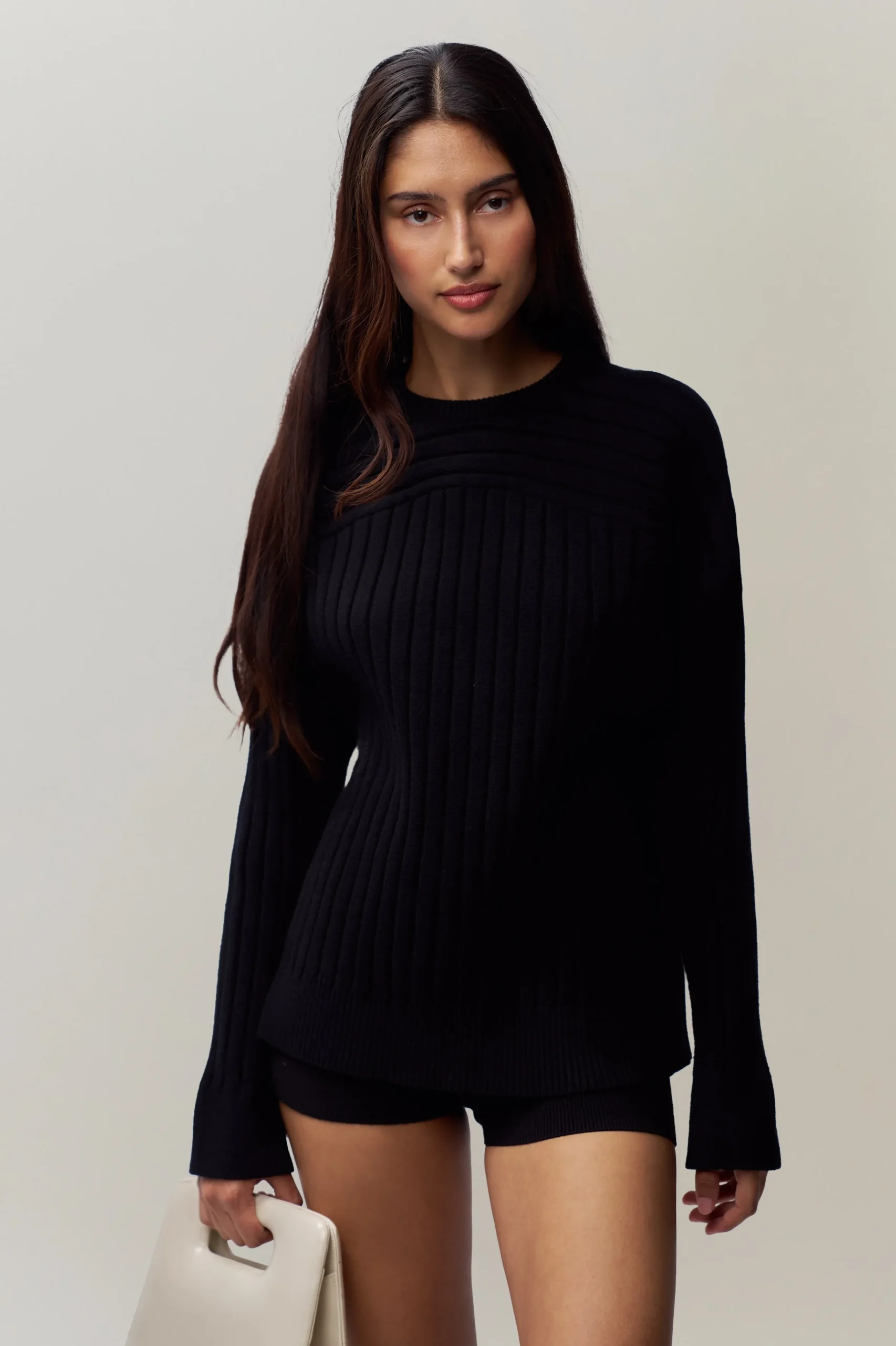 GUIZIO Cleon Rib Knit Pullover- Sweaters|Knitwear