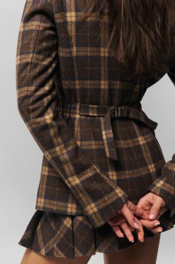 GUIZIO Cooper Tartan Blazer- Jackets|Blazers