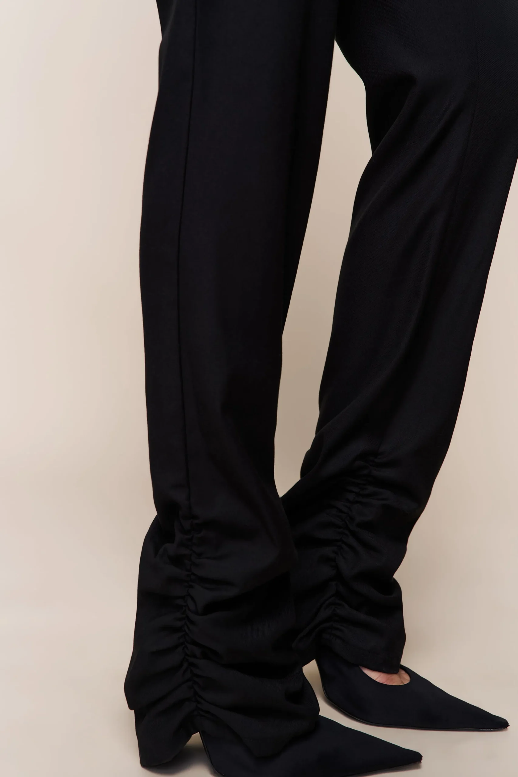 GUIZIO Cora Ruched Hem Pant- Pants