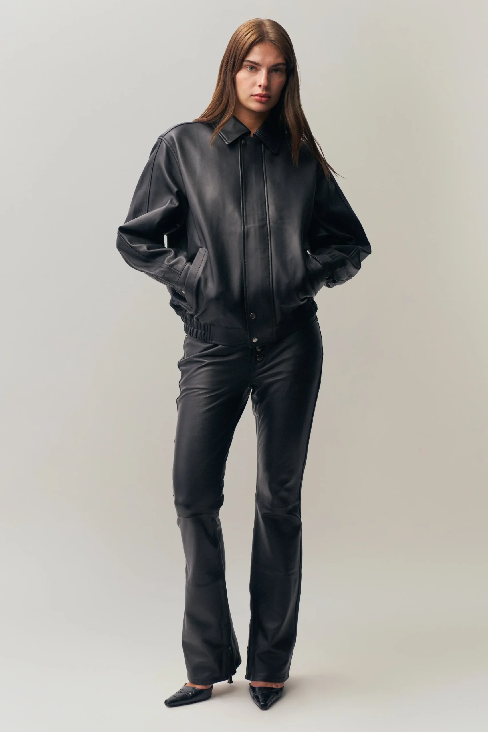 GUIZIO Costa Leather Jacket- Jackets