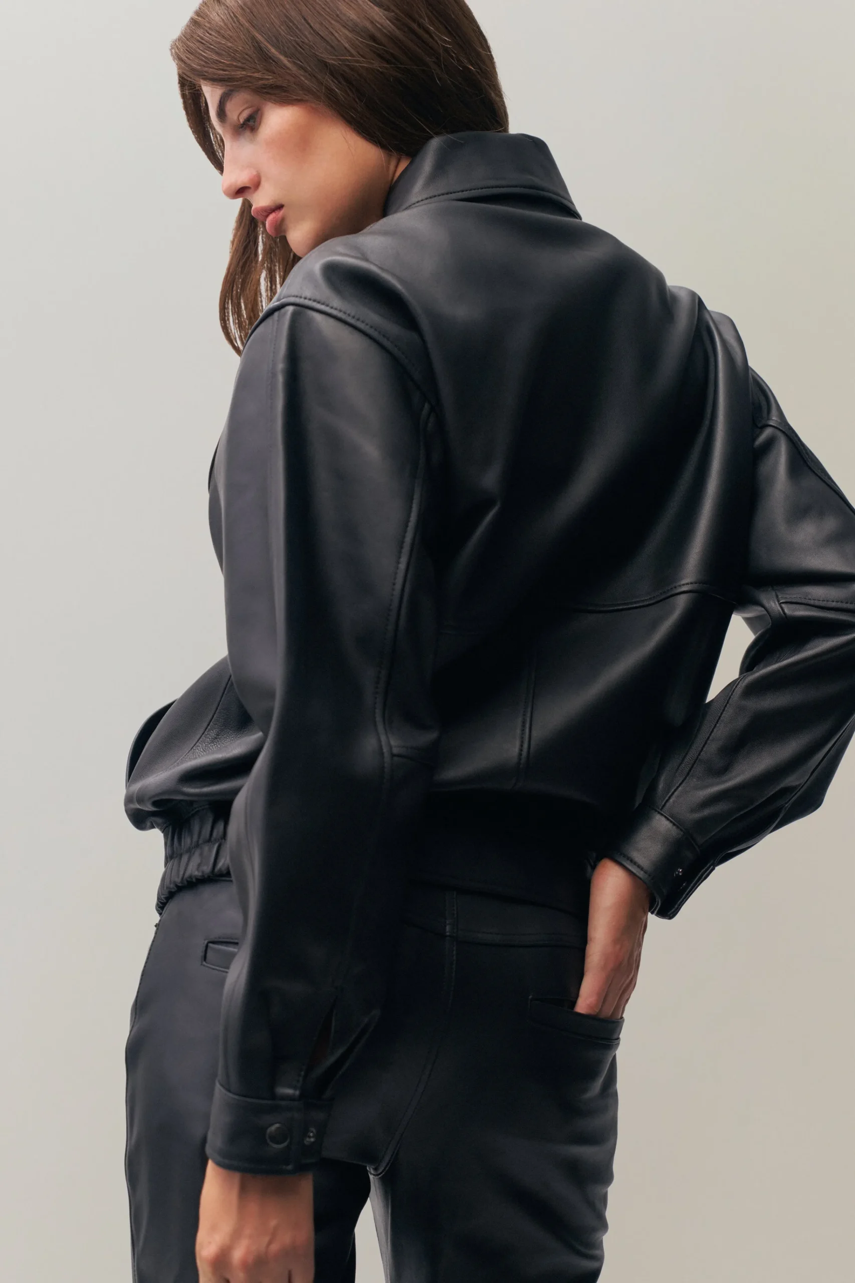 GUIZIO Costa Leather Jacket- Jackets