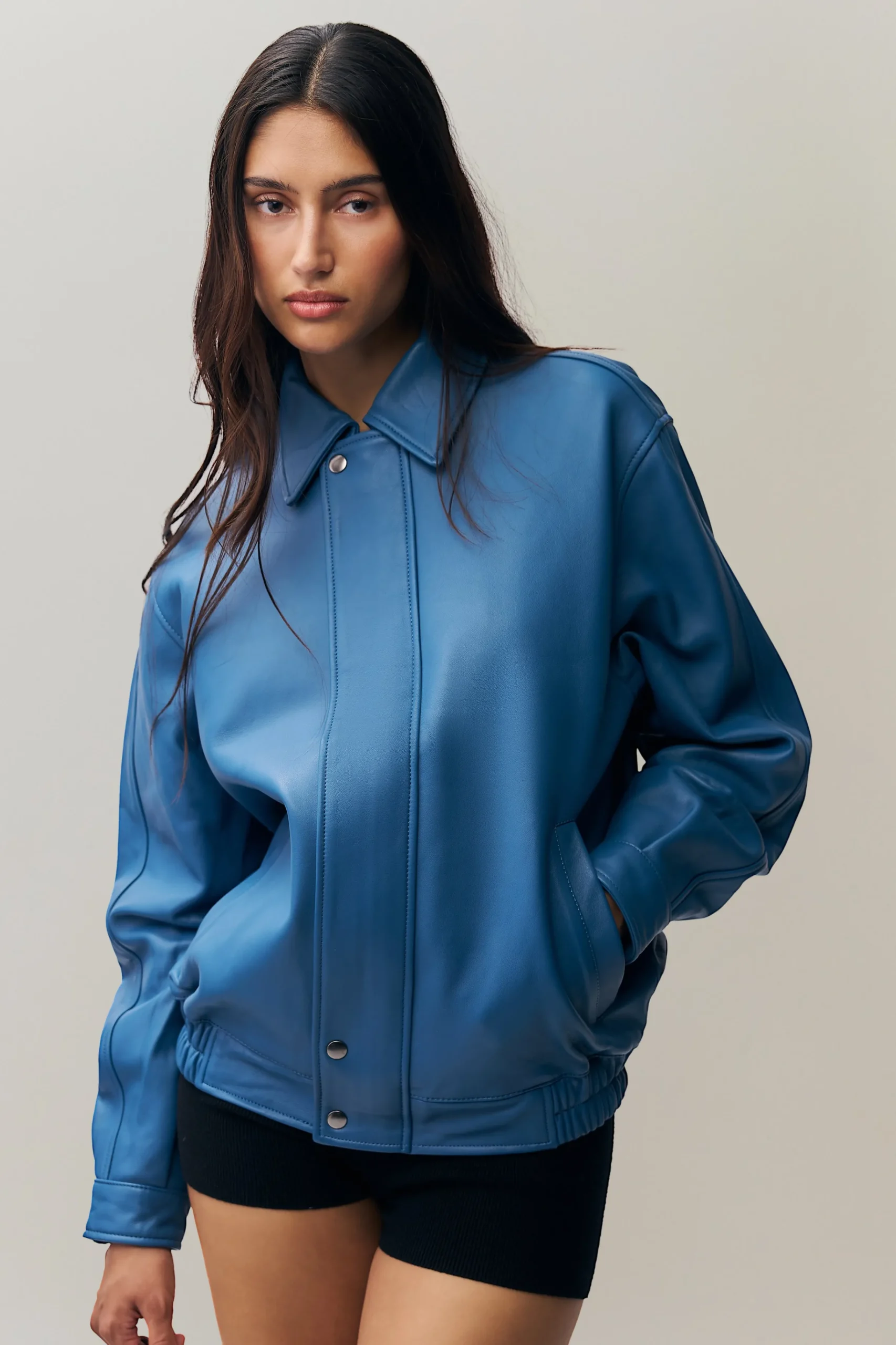 GUIZIO Costa Leather Jacket- Jackets