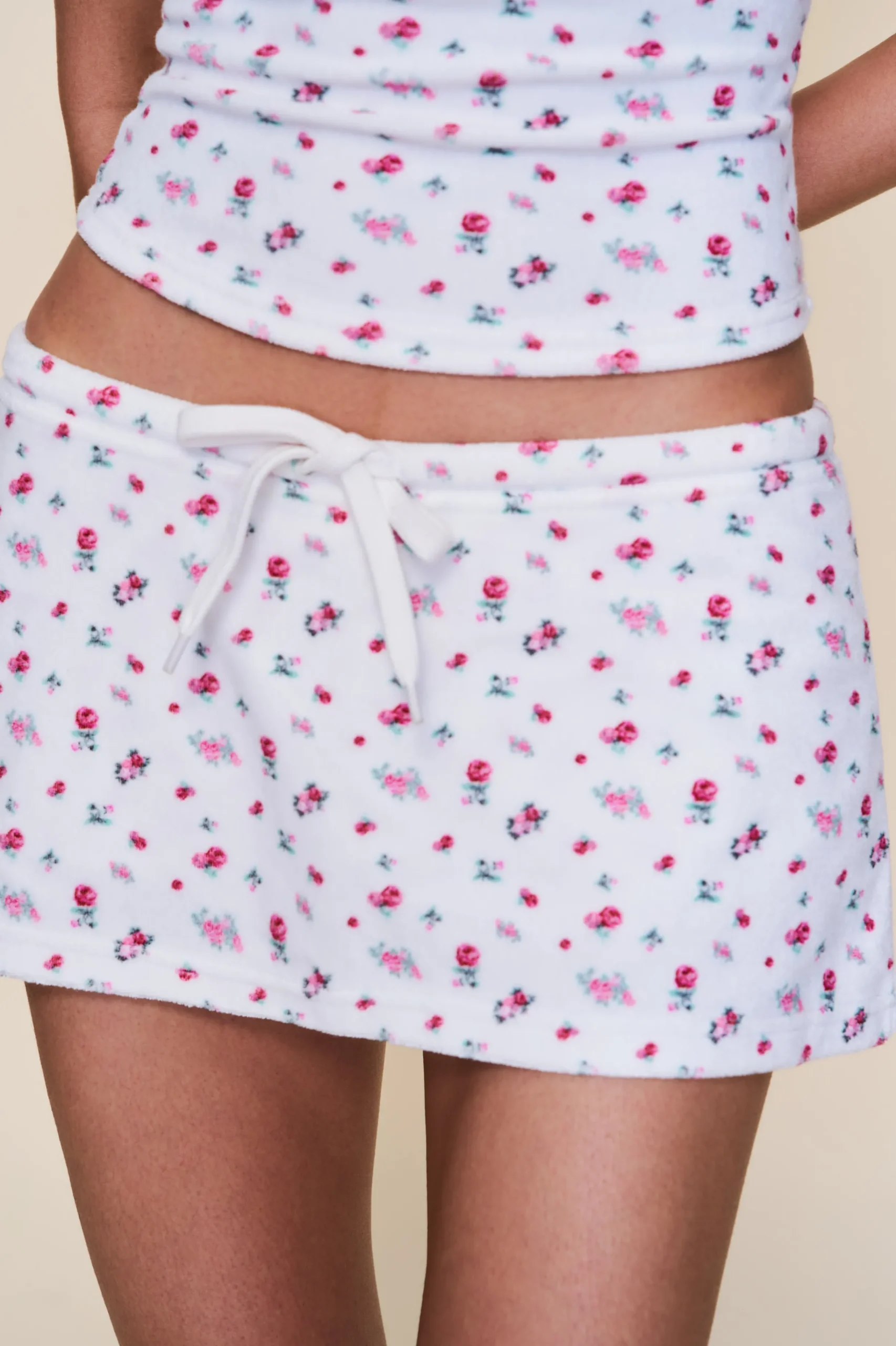 GUIZIO Dani Terry Mini Skort- Mini Skirts|Skirts