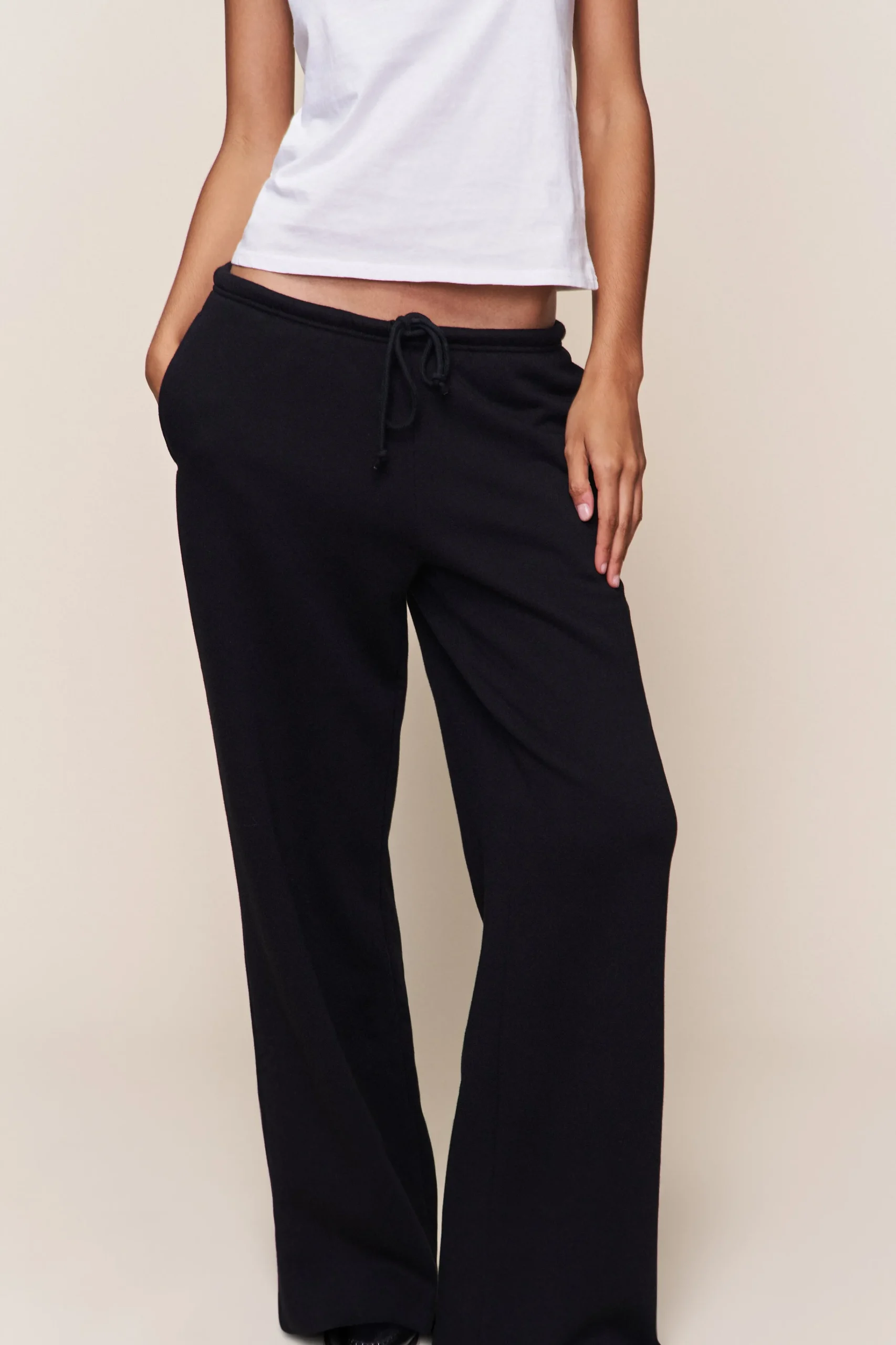 GUIZIO Drawstring Fleece Pant- Pants