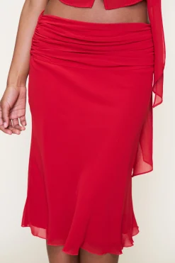 GUIZIO Eda Skirt- Midi Skirts|Skirts