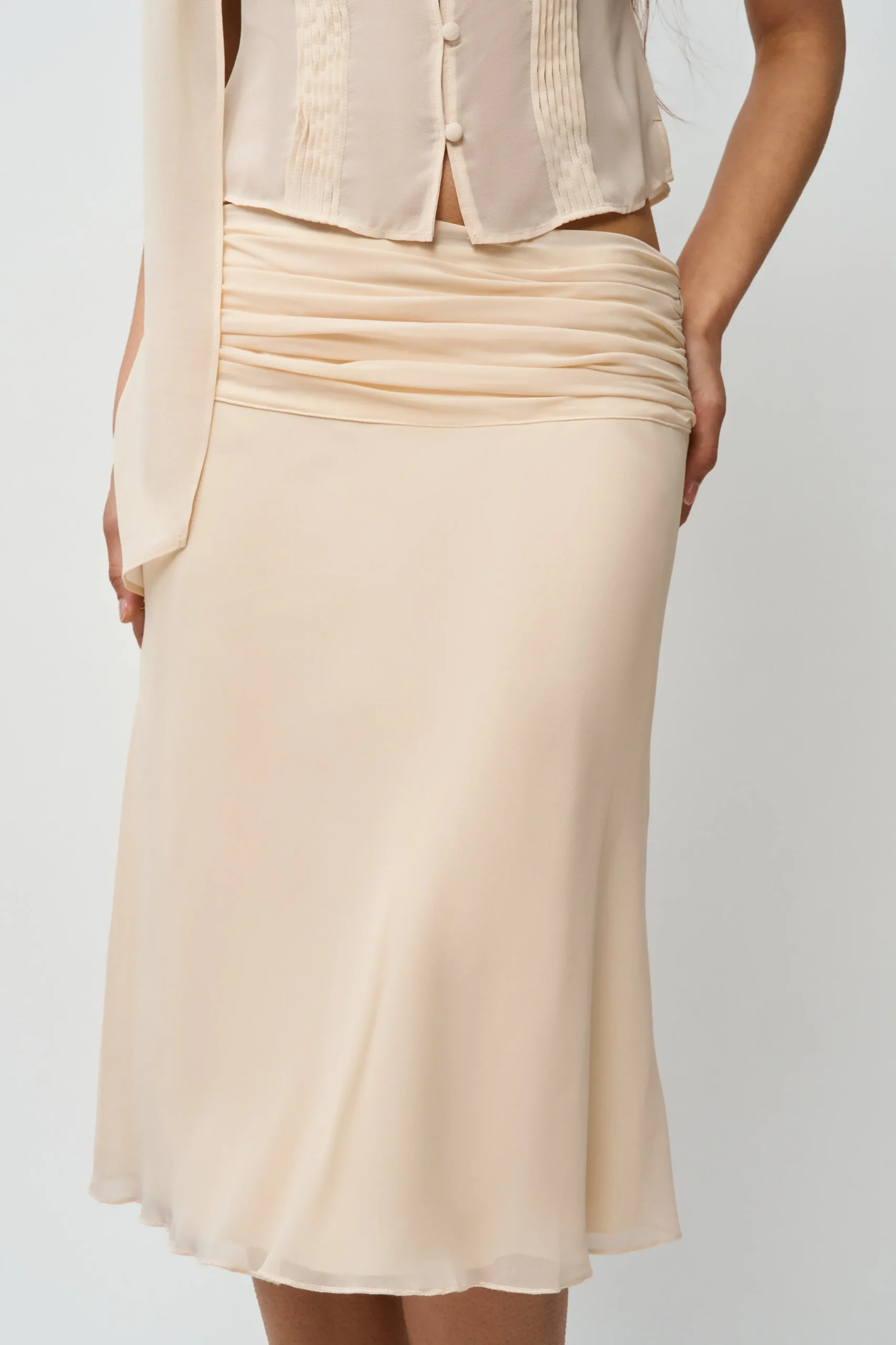 GUIZIO Eda Skirt- Midi Skirts|Skirts