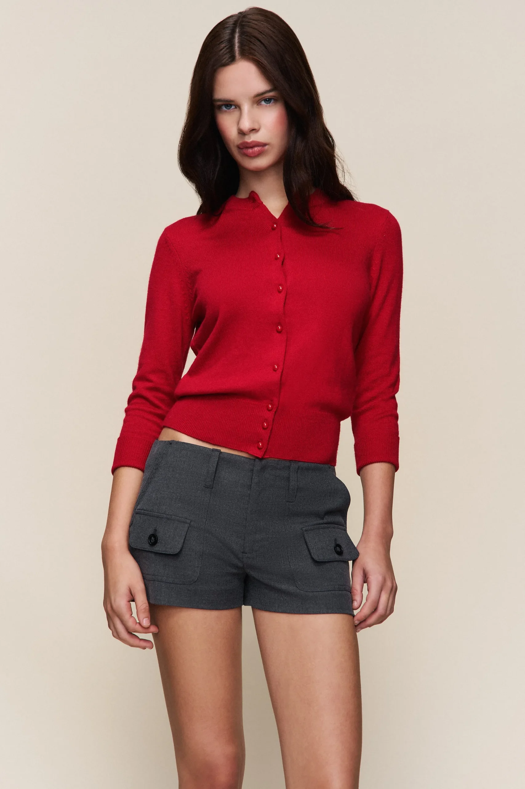 GUIZIO Emelie Wool Cardigan- Sweaters|Knitwear