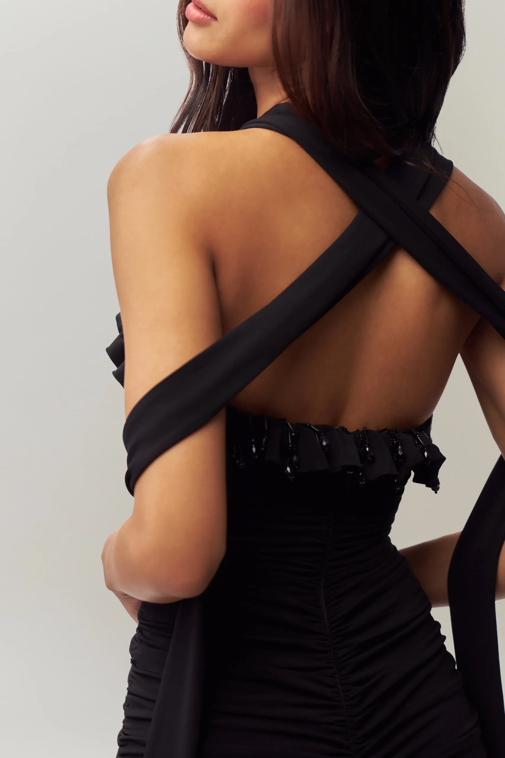 GUIZIO Empress Wrap Around Gown- Midi Dresses|Dresses