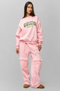 GUIZIO Fleece Cargo Sweatpant- Pants