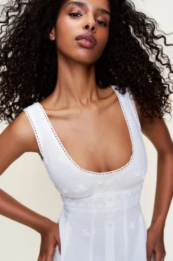 GUIZIO Florrie Eyelet Dress- Midi Dresses|Dresses