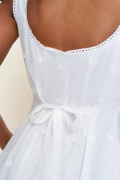 GUIZIO Florrie Eyelet Dress- Midi Dresses|Dresses