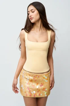 GUIZIO Full Length Celestial Top- Sleeveless Tops|Tops