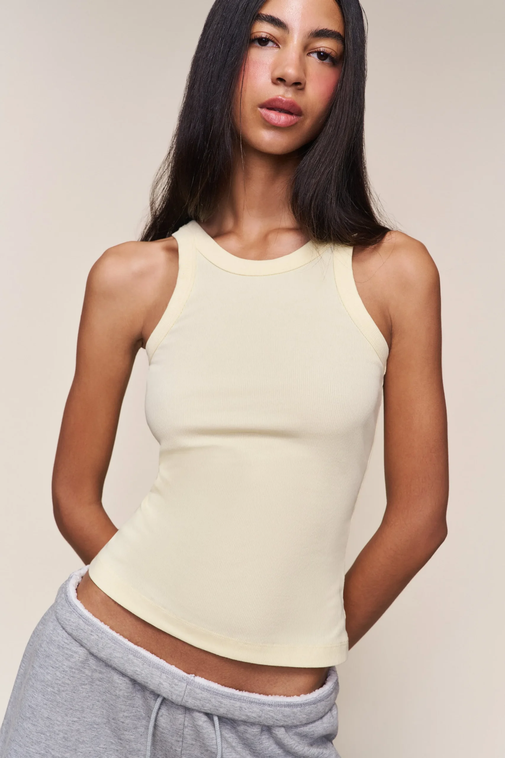 GUIZIO Full Length Cotton Tank- Sleeveless Tops|Tops