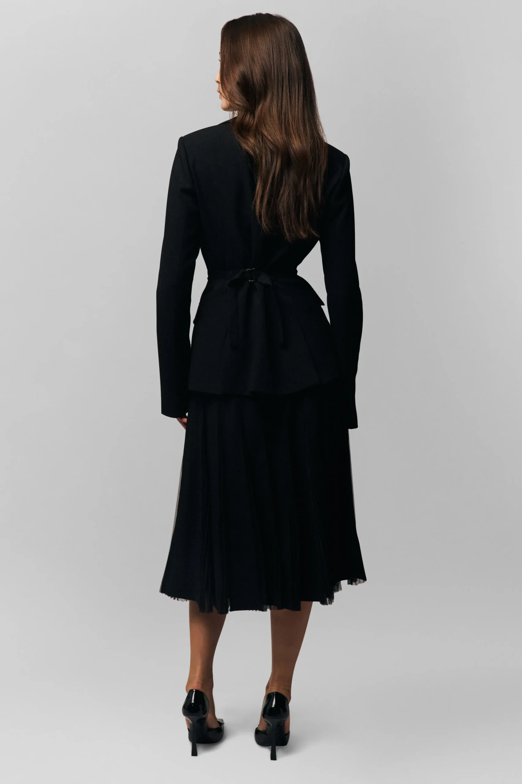 GUIZIO Gibson Chiffon Pleated Skirt- Midi Skirts|Skirts