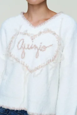 GUIZIO Heart Wool Sweater- Sweaters