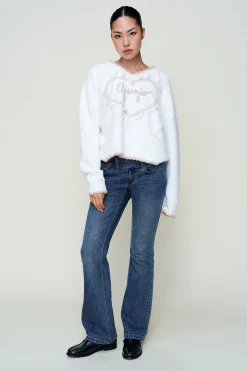 GUIZIO Heart Wool Sweater- Sweaters