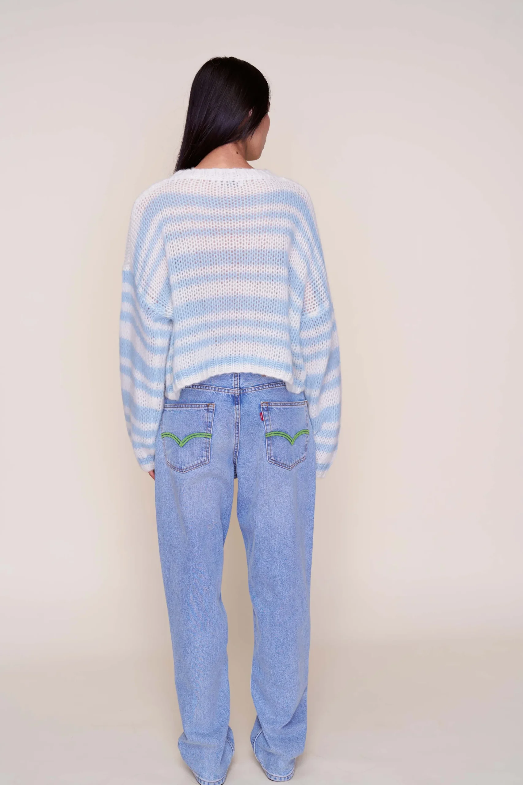 GUIZIO Mohair-Blend Heart Sweater- Sweaters