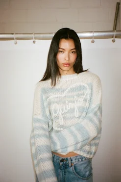 GUIZIO Mohair-Blend Heart Sweater- Sweaters