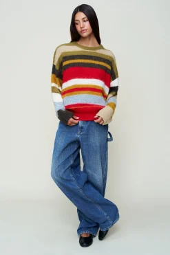 GUIZIO Hawley Oversized Stripe Wool Jumper- Sweaters