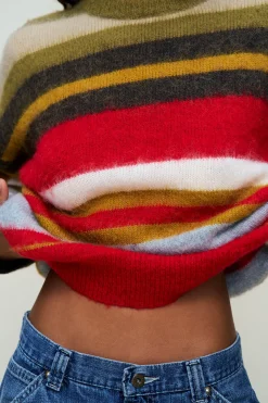 GUIZIO Hawley Oversized Stripe Wool Jumper- Sweaters