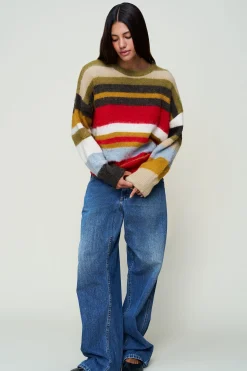 GUIZIO Hawley Oversized Stripe Wool Jumper- Sweaters